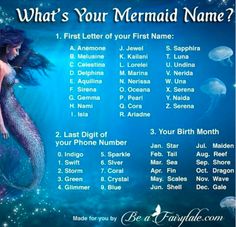 a mermaid with her name on it and some jellyfishs in the water around her