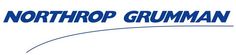 the northrop grumman logo is shown on a white background with blue lettering