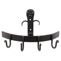 Bracket with Four Hooks Minuteman Garden Tool Brackets Kitchen Basement, Wrought Iron Hooks, Garden Tool Organization, Wrought Iron Design, Black Fireplace, Outdoor Kit, Fireplace Set, Iron Brackets, Fireplace Tool Set