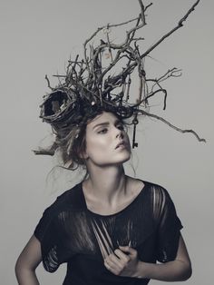 Nature Crown, Floral Headpiece, Fashion Gallery, Hair Art, Enchanted Forest, Costume Design, Headdress, London Fashion Week, Wearable Art