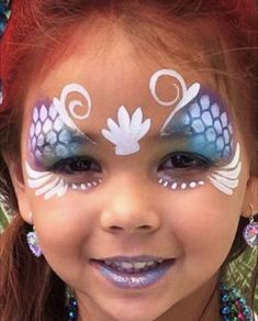 Mermaid Face Paint, Bodysuit Tattoos, Mermaid Face, Girl Face Painting, Face Painting Tutorials, Face Painting Easy, Kids Face Paint, Mermaid Theme Birthday, Simple Face