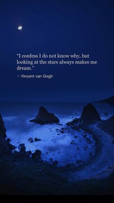 the ocean with a quote on it that says, i confies i do not know why