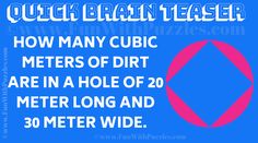 This Brain Puzzle is to Test your Brain IQ. Your challenge is quickly to answer this brain teaser. Note down your time to solve this quick brain teaser. Let us see if you can answer this quick brain teaser correctly on your first attempt.


Solve this Quick Brain Teaser correctly on your first attempt!