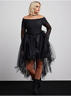 Off Shoulder Dress Black, Plus Size Goth, Plus Size Halloween Costume, Plus Size Cosplay, Plus Size Costumes, Plus Size Halloween, Beautiful Costumes, Cosplay Outfits, Plus Size Lingerie