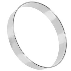 a plain wedding ring in white gold on a white background with clipping for text