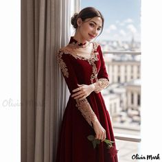 Olivia Mark - Elegant Velvet Bridal Engagement Dress Bridal Engagement Dress, Classy Updo Hairstyles, Qipao Gown, Engagement Gown, Modern Qipao, Engagement Dress, Princess Skirt, Qipao Dress, Engagement Dresses