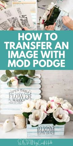 how to transfer an image with mod podge