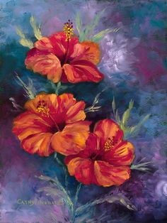 Signed Digital Art Print of Original Oil Painting of Red Hibiscus Flowers 9 x 12 Inches Wall Home Décor This is a professional digital art print of one of my original oil paintings, signed and titled "Red Hibiscus."  It measures 9 x 12 inches and features a beautiful red hibiscus flowers with an abstract background.  Is sold unframed. Please allow up to 10 days for shipping as this product is custom made to order.  Thank you for your patience. Red Hibiscus Flower Painting, Hibiscus Oil Painting, Hibiscus Flowers Painting, Painting Inspo Flowers, Hibiscus Painting Acrylic, Red Background Painting, Painting Hibiscus Flower, Oil Paint Flowers, Flower Paintings On Canvas