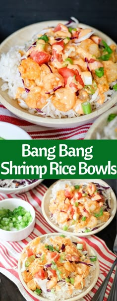 bang bang shrimp rice bowls are an easy and delicious side dish