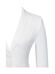 Elevate your style with our chic white blazer dress, meticulously crafted with luxurious lining for a flawless fit and feel. This sophisticated piece features fabric-covered buttons that add a touch of elegance to the ensemble. The pleated bottom adds a feminine flair, creating movement and grace with every step. Perfe Chic Formal Blazer With Covered Buttons, Elegant Structured Blazer For Workwear, Elegant Blazer With Notch Lapel And Covered Buttons, Evening Tailored Blazer With Covered Buttons, Elegant Tailored Blazer With Suit Collar, Elegant Long Sleeve Blazer Dress With Covered Buttons, Elegant Long Sleeve Blazer With Covered Buttons, Structured Formal Blazer, Luxury Structured Blazer Dress For Formal Occasions