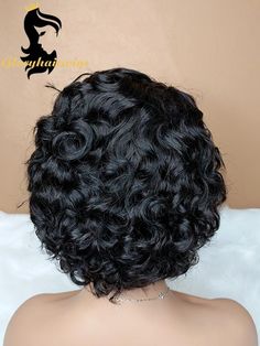 Water wave human hair short pixie cut wigs for african american — Gloryhairwigs Pixie Wigs, Short Lace Front Wigs, Pixie Cut Wigs, Cheap Human Hair Wigs, Human Hair Wigs Blonde, Short Human Hair Wigs, Human Wigs, Short Curly Wigs, Short Hair Wigs