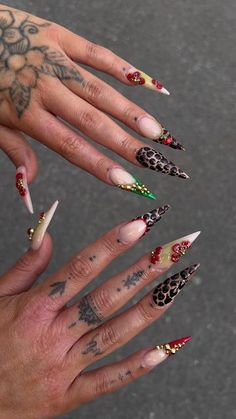 Crazy Nail Designs, Powder Palette, Really Cute Nails, Long Square Acrylic Nails, Unique Acrylic Nails, Bling Acrylic Nails