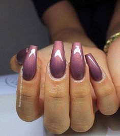 Ongles Gel French, Mauve Nails, Fall Acrylic Nails, Her Nails, Colorful Nail Designs, Beautiful Nail Designs, Gel Nail Designs, Fabulous Nails, Manicure Y Pedicure