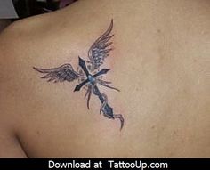 a person with a tattoo on their back