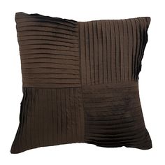 a brown pillow with pleated lines on it