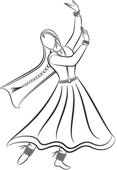 a woman in a long dress is dancing