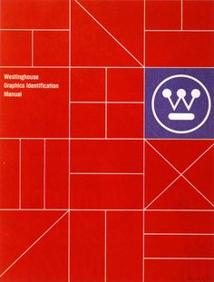 a red and blue book cover with the words westinghouse graphics identification manual on it