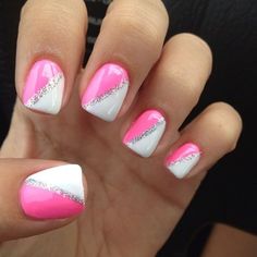 <3 Full Nails, Pink Nail Art, Cute Gel Nails