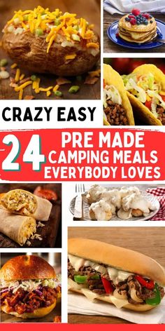 the cover of crazy easy meals for camping