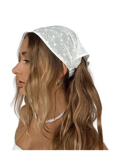 PRICES MAY VARY. Comfy and soft material, it is breathable and skin-friendly Features: boho headband for women, head scarf, eyelet, embroidered, boho hair accessories Elevate your everyday look with this exquisite head scarf. The intricate eyelet design adds a touch of sophistication, making it a versatile accessory for any occasion. Whether you're heading to a casual outing or a special event, this hair bandana will effortlessly elevate your style and make a statement. Please check our size info in the below product description or the last picture before ordering Size Chart:（Product Measurement）

one-size:Length:22.0IN

This data was obtained from manually measuring the product, it may be off by 1-2 CM Second Day Hairstyles, Hair Accessories Boho, Bandana Headband, Roman Fashion, White Headband, Bandana Hairstyles, Boho Headband, Headband Styles, Boho Hairstyles