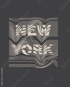 two wavy lines on a black background