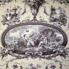 an ornately decorated wall hanging in front of a mirror