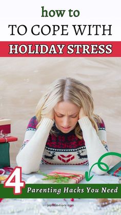 a woman sitting at a table with her head in her hands and the title how to cope