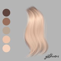 an image of a woman's long blonde hair with different shades and colors on it