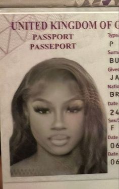 an id card with a woman's face on it