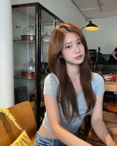 Brown Hair Korean, Hair Color Asian, Korean Hair Color, Asian Hair, Hair Inspiration Color, Light Brown Hair