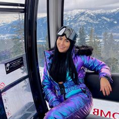 Aurora Beam Holographic Snowsuit. Worn Once And In Excellent Condition. Holographic Iridescent, Ski Jumpsuit, Snow Jacket, Ski Trip, Snow Suit, Hot Outfits, Dolls Kill, Blue Purple, Aurora