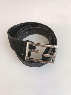 Fendi belt, black color and silver buckle, in good condition. Leather inside and fabric outside. Italian size 42/44. Size 85. Attention, the buckle has scratches due to use. No box and no dustbag. Fendi Belt, Belt Black, Fabric Belt, Suspender Belt, Black Vintage, Vintage Fabric, Suspenders, Labour Day, Black Color