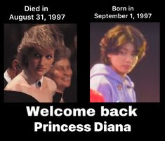 two pictures of princess diana and prince edward, both with the same name on them