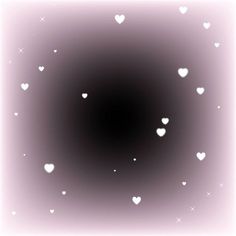 a black and white photo with hearts in the center, surrounded by stars or sparkles