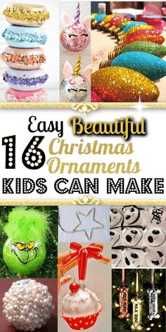 Easy DIY Christmas Ornaments That Look Store Bought - Ornaments Diy Kids, Ornaments For Kids, Kids Christmas Ornaments, Christmas Crafts To Make, Diy Ornaments