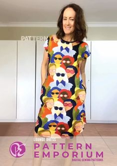 Why is our lounge dress so perfect right now Pattern Emporium Lounge Dress, Winter Dresses For Work, Pattern Emporium, Easy Tunic, Hoodie Sewing Pattern, Comfortable House, Summer Lounge