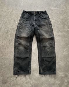 Double Knee Pants Outfit Men, Double Knee Jeans, Hoodie Weather, Underground Clothing, Workwear Pants