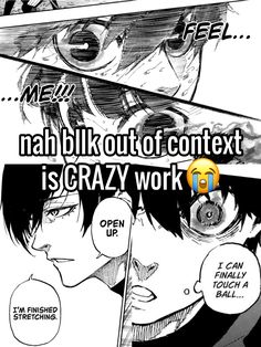 an anime comics page with the caption that reads, nah bik out of content is