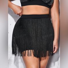 Bnwt Size: 4x (20) Envision Your Outfit Black Fringe Mini Skirt For Party, Black Fringed Bottoms For Club, Black Fringe Bottoms For Club, Black Fringe Skirt, Skirts Shein, Shein Skirts, Bodycon Skirt, Fringe Skirt, Halloween 2024