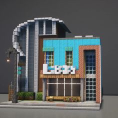 a model of a building made out of legos