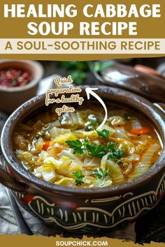 Healing Cabbage Soup: a light, refreshing recipe with wholesome ingredients to nourish and comfort. Healing Cabbage Soup, Turkey Cabbage, Cabbage Soup Recipe, Comforting Soup, Healthy Comfort, Easy Turkey, Refreshing Food, Stewed Tomatoes, Cabbage Soup