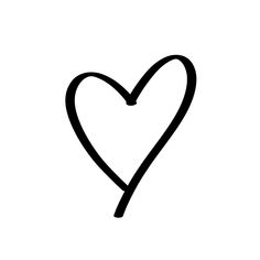 a black and white drawing of a heart with the word love written in cursive writing