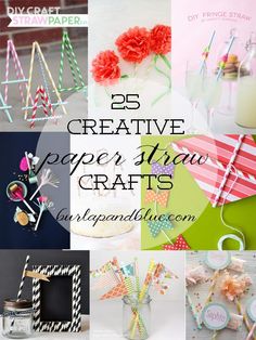 25 creative paper straw crafts that are easy to make and great for kids or adults