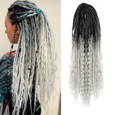 PRICES MAY VARY. High quality synthetic double end dreadlocks: Elevate your style with our synthetic double end dreadlocks extensions. Crafted from top-notch synthetic hair, these dreadlocks extensions provide a realistic and natural look that seamlessly blends with your own hair. Bohemian style Curly loose ends : The DE dreadlock extension is 24 inches, and we offer a variety of color options for the double end dreadlock extension to meet the individual needs of different customers. Whether you Dreadlock Extension, Dreadlocks Braids, Dreadlocks Extensions, Dread Extensions, Hippie Culture, Synthetic Dreadlocks, Dreads Styles