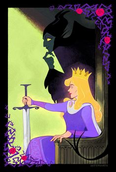 the princess and the frog are sitting on a bench with their swords in front of them