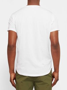 Shop ORLEBAR BROWN OB-T Slim-Fit Cotton-Jersey T-Shirt, Explore the latest in-season ORLEBAR BROWN collection today on MR PORTER White Jersey T-shirt For Summer, Fitted White Graphic Tee, White Jersey T-shirt, White Graphic Print Jersey Tops, Fitted Graphic Print Jersey T-shirt, Fitted Jersey T-shirt With Graphic Print, White Short Sleeve Jersey Top, Fitted Short Sleeve Jersey T-shirt, Casual White Jersey Top