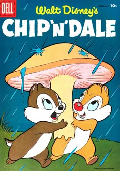 the cover to walt's chip n dale comic book, featuring an image of chip and