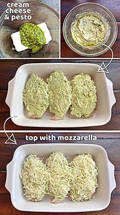 how to make mozzarella with cream and pesto