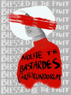 a woman's head with red hair and the words, noire te bastardes carborundrum on it