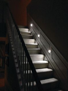 Keep walkways and stairways safer with Mr Beams step lights. Install the lights indoors or outdoors on stairways, decks, patios, hallways, entryways or walkways. The optional glow mode keeps the light on at a low level without motion to serve as a marker and brightens to full brightness with nearby motion. Mr Beams White LED Motion Sensor Auto On/Off Night Light | MB530 Stairway Lighting Ideas, Deck Stair Lights, Staircase Lighting Ideas, Motion Sensor Lights Indoor, Stone Walls Interior, Stair Well, Step Lights, Stair Lights, Led Step Lights